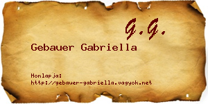 Gebauer Gabriella névjegykártya